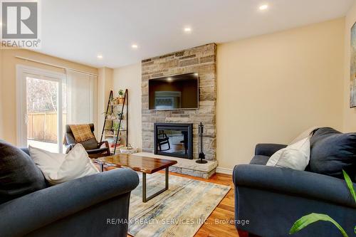 28 Chickadee Crescent, Brampton, ON - Indoor Photo Showing Living Room With Fireplace