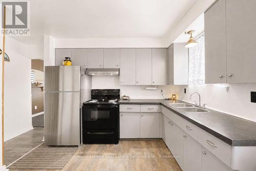 334 Tragina Avenue N, Hamilton (Homeside), ON - Indoor Photo Showing Kitchen With Double Sink