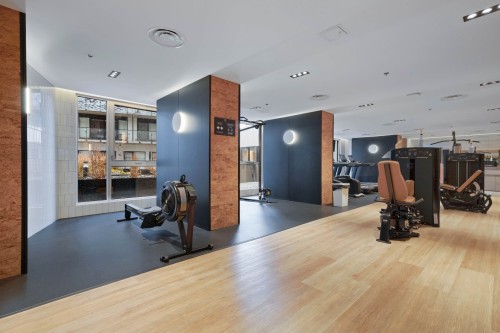Exercise Room - 454-101 Rue Peel, Montréal (Le Sud-Ouest), QC - Indoor Photo Showing Gym Room