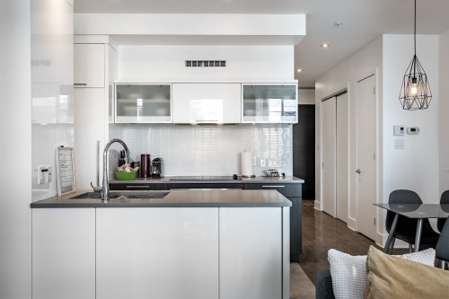 Salon - 804-901 Rue De La Commune E., Montréal (Ville-Marie), QC - Indoor Photo Showing Kitchen With Double Sink With Upgraded Kitchen