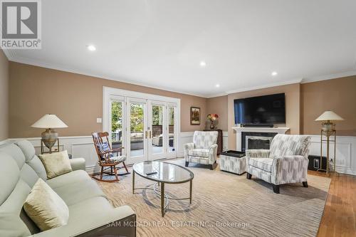 495 Meadow Wood Road, Mississauga, ON - Indoor Photo Showing Living Room With Fireplace