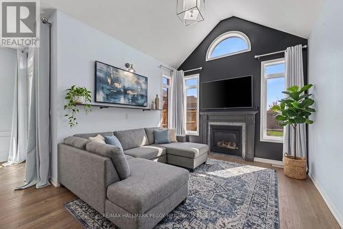 96 Redmond Crescent, Springwater, ON - Indoor Photo Showing Living Room With Fireplace
