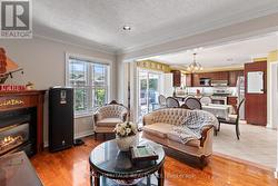 Family room overlooking the large eat-in kitchen - 