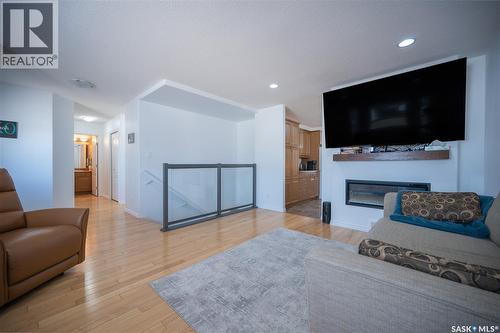 117 Good Spirit Crescent, Yorkton, SK - Indoor Photo Showing Living Room With Fireplace