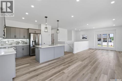801 Kerr Cove, Prince Albert, SK - Indoor Photo Showing Kitchen With Stainless Steel Kitchen With Upgraded Kitchen