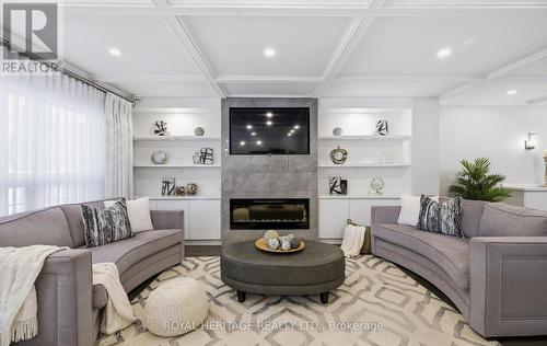 7 Kimbark Crescent, Markham, ON - Indoor Photo Showing Living Room With Fireplace