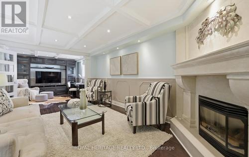 7 Kimbark Crescent, Markham, ON - Indoor Photo Showing Living Room With Fireplace