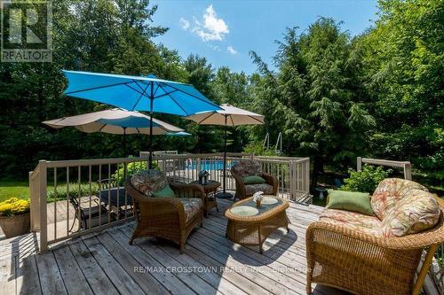 Rear deck - 5 Pine Hill Drive, Springwater, ON - Outdoor With Deck Patio Veranda