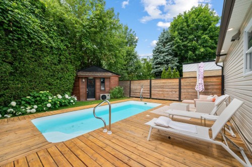 Cour - 31 Rue St-Stanislas, Sainte-Thérèse, QC - Outdoor With In Ground Pool With Deck Patio Veranda
