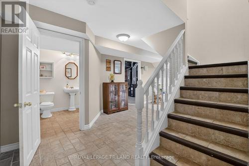 Basement Stairs + 3 Piece Bath - 46 Garden Walk, London South (South N), ON - Indoor Photo Showing Other Room