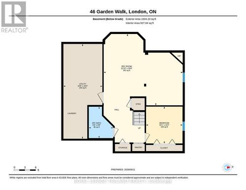 Basement Layout - 46 Garden Walk, London South (South N), ON - Other