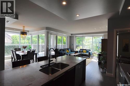302 637 University Drive, Saskatoon, SK - Indoor Photo Showing Kitchen With Double Sink