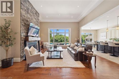596 Regal Place, Waterloo, ON - Indoor Photo Showing Living Room With Fireplace