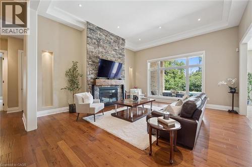 596 Regal Place, Waterloo, ON - Indoor Photo Showing Living Room With Fireplace