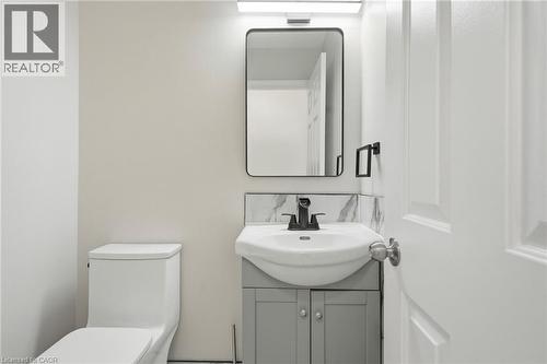 Updated Powder Room - 448 Stone Church Road E, Hamilton, ON - Indoor Photo Showing Bathroom