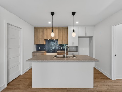 Kitchen - 2-338 Rue St-Raphael, Salaberry-De-Valleyfield, QC - Indoor Photo Showing Kitchen With Double Sink