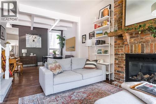 165 Markland Street, Hamilton, ON - Indoor Photo Showing Living Room With Fireplace