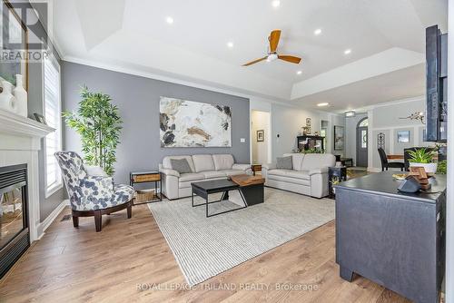 15 Augusta Crescent, St. Thomas, ON - Indoor Photo Showing Living Room With Fireplace