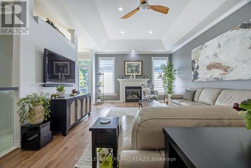 15 Augusta Crescent, St. Thomas, ON - Indoor Photo Showing Living Room With Fireplace