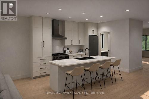 1033 Alexandra Avenue, Mississauga, ON - Indoor Photo Showing Kitchen With Double Sink