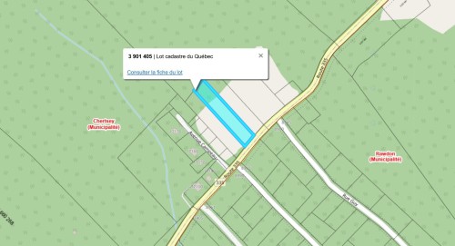 Plan (croquis) - Route 335, Chertsey, QC 