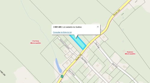 Plan (croquis) - Route 335, Chertsey, QC 