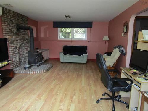 7 Circle Drive, Lake Echo, NS - Indoor Photo Showing Office With Fireplace
