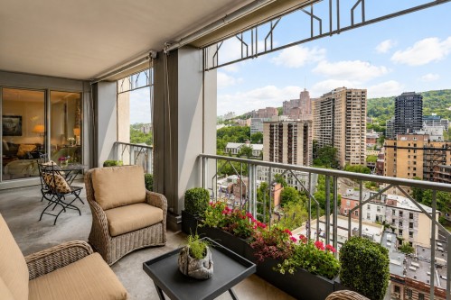 Balcony - 17E-1650 Rue Sherbrooke O., Montréal (Ville-Marie), QC - Outdoor With Exterior