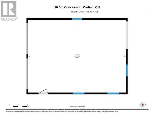 Floor Plan Garage - 10 3Rd Concession Road, Carling, ON - Other