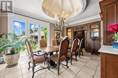 The Formal Dining Room Connects to a Wine Cellar - 10090 Pineview Trail, Milton, ON - Indoor Photo Showing Dining Room