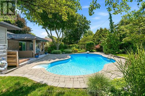 302 Harmony Road, Hamilton, ON - Outdoor With In Ground Pool With Deck Patio Veranda