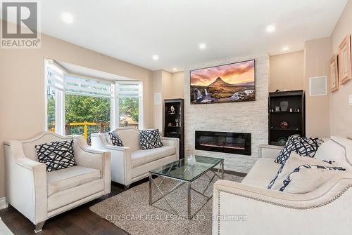 5259 Astwell Avenue, Mississauga, ON - Indoor Photo Showing Living Room With Fireplace