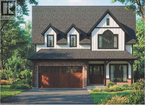 Modern farmhouse-style facade featuring a dark shingle roof and white vertical siding - 4233 Fly Road, Campden, ON - Outdoor With Facade