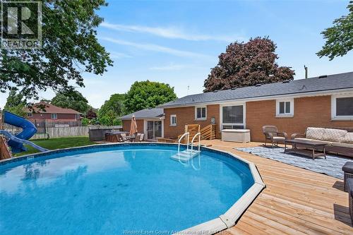 1749 Shawnee, Tecumseh, ON - Outdoor With Above Ground Pool With Backyard With Exterior