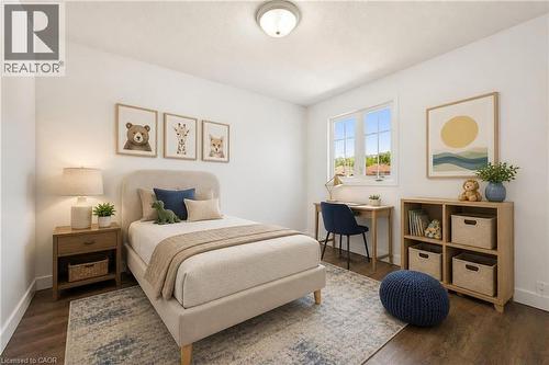 Virtually Staged - 71 Peach Blossom Crescent, Kitchener, ON - Indoor Photo Showing Bedroom