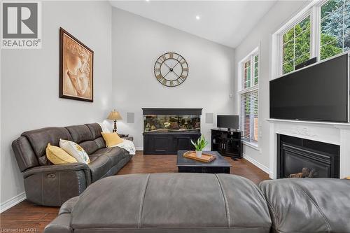 160 Wills Crescent, Binbrook, ON - Indoor Photo Showing Living Room With Fireplace