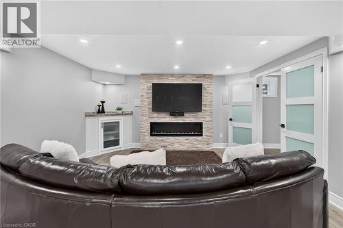 160 Wills Crescent, Binbrook, ON - Indoor With Fireplace