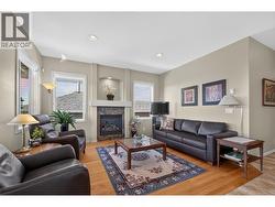Anchored with a cozy gas fireplace - 