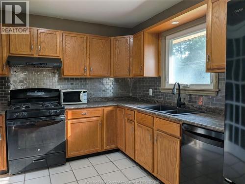 3130 Academy Drive, Windsor, ON - Indoor Photo Showing Kitchen With Double Sink