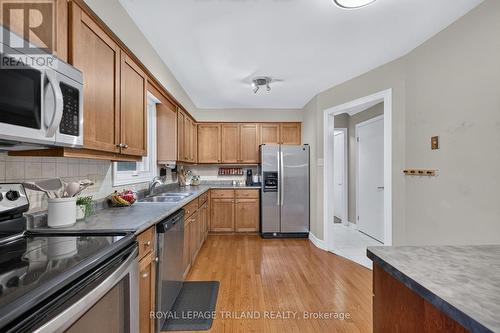 1077 Mahogany Crescent, London North (North P), ON - Indoor Photo Showing Kitchen With Double Sink