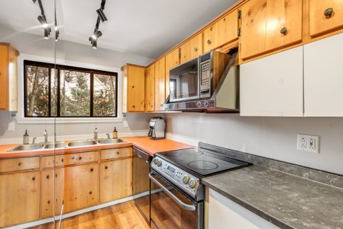 Kitchen - 174 Rue Des Deux-Montagnes, Bromont, QC - Indoor Photo Showing Kitchen With Double Sink