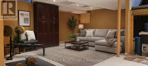 recreational room - 22 Ashbury Crescent, Caledon, ON - Indoor With Fireplace