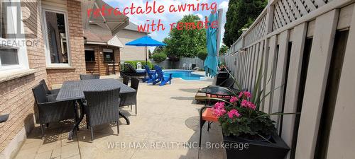 retractable awning - 22 Ashbury Crescent, Caledon, ON - Outdoor With Exterior