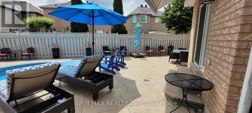 large maintenance free slabs, fencing all around - 22 Ashbury Crescent, Caledon, ON - Outdoor With In Ground Pool
