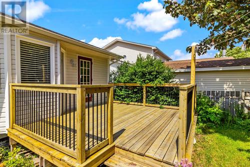 Spacious rear deck ideal for relaxing and outdoor entertaining. - 21 Westbrook Landing, Mount Pearl, NL - Outdoor With Deck Patio Veranda