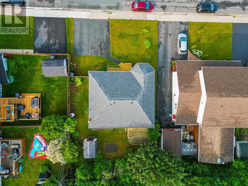 Aerial perspective overlooking the backyard and neighbouring homes. - 21 Westbrook Landing, Mount Pearl, NL - Outdoor