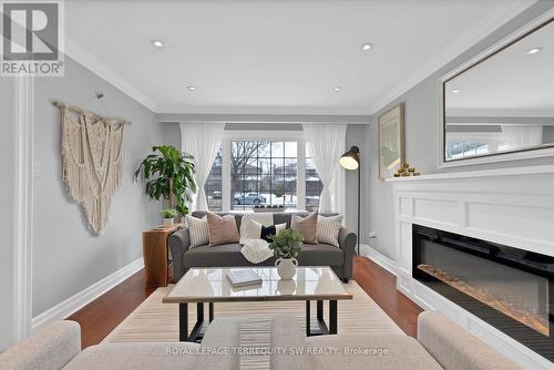1169 Carlo Court, Mississauga, ON - Indoor Photo Showing Living Room With Fireplace