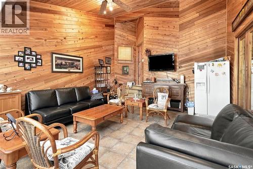 Siba Beach, Wakaw Lake, SK - Indoor Photo Showing Living Room With Fireplace