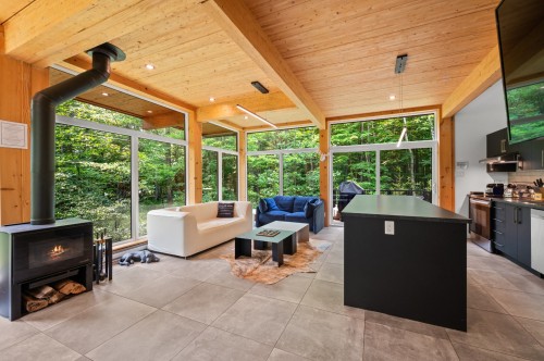 Salon - 161 Ch. Du Retour-Aux-Sources, Amherst, QC -  With Exterior