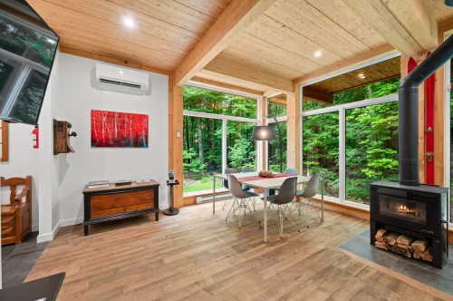 Salle à manger - 171 Ch. Du Retour-Aux-Sources, Amherst, QC - Indoor With Fireplace